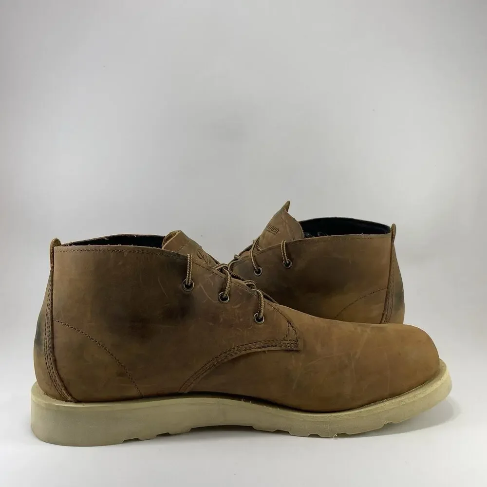 Danner Pine Grove Chukka Leather Brown Wedge Sole Boots Mens Size 12 USA Ankle